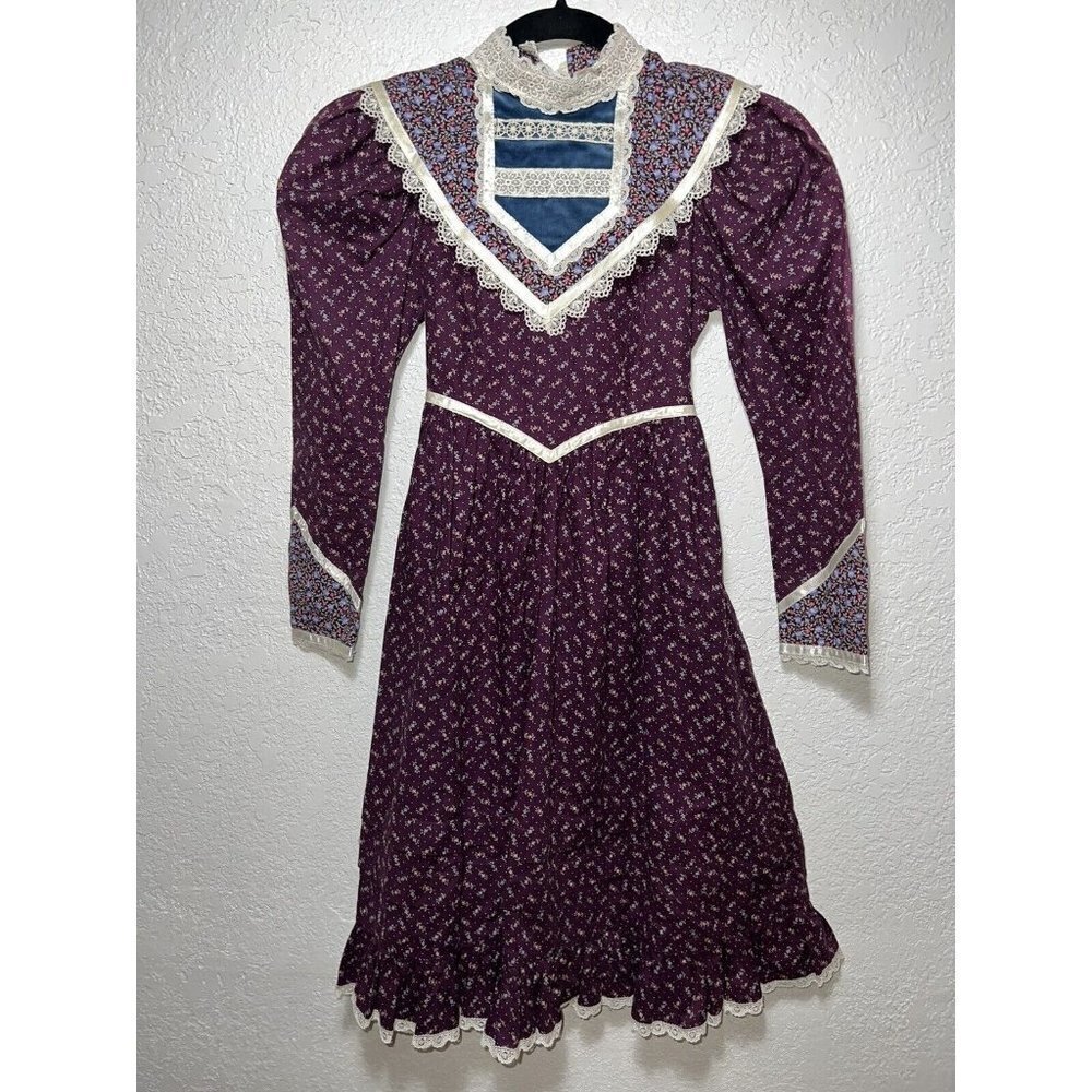 Gunne Sax Jeunes Filled by Jessica Youth Dress Vintage Girls Prairie MINT 1D